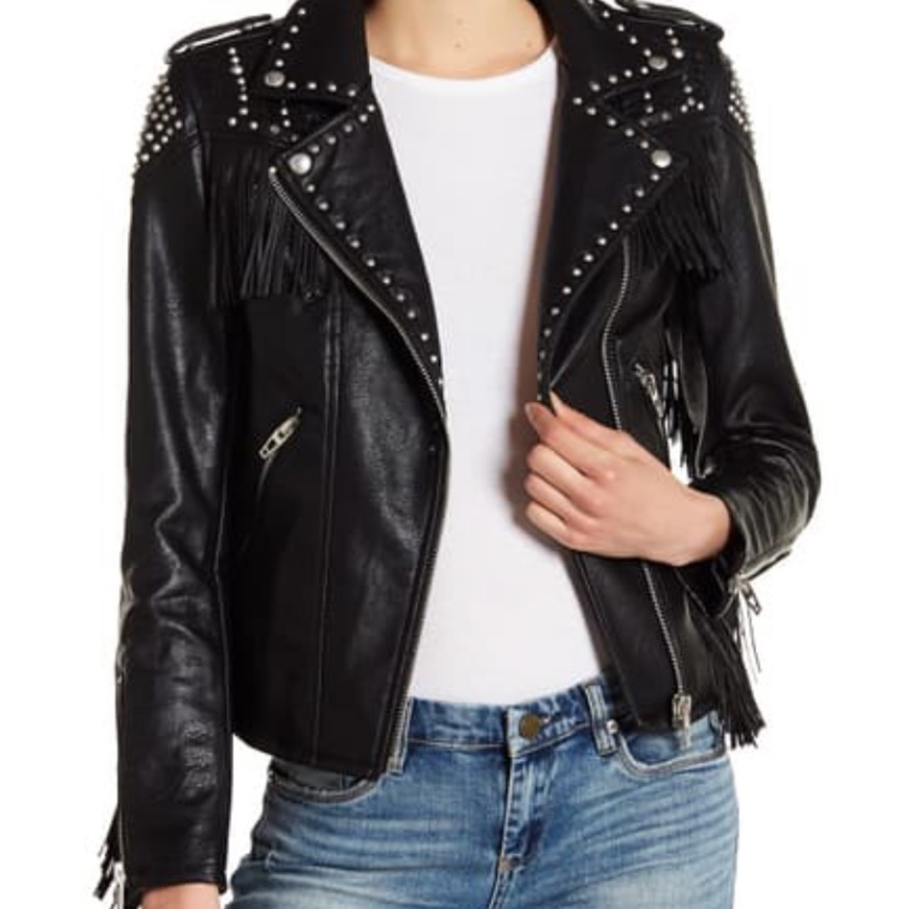 Blank NYC fringe jacket